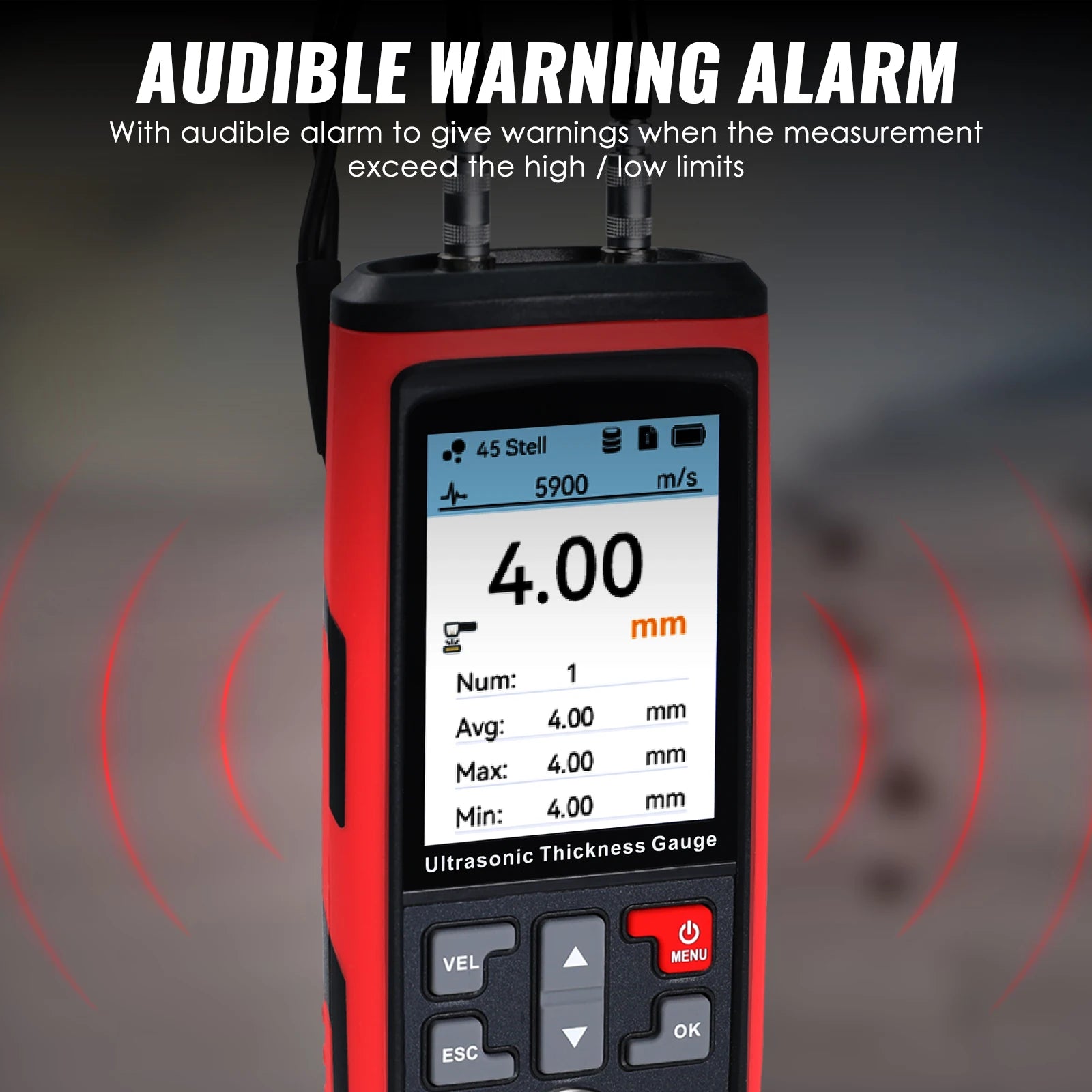 Ultrasonic Thickness Gauge - CTM-444 with Colour screen & Data-logger