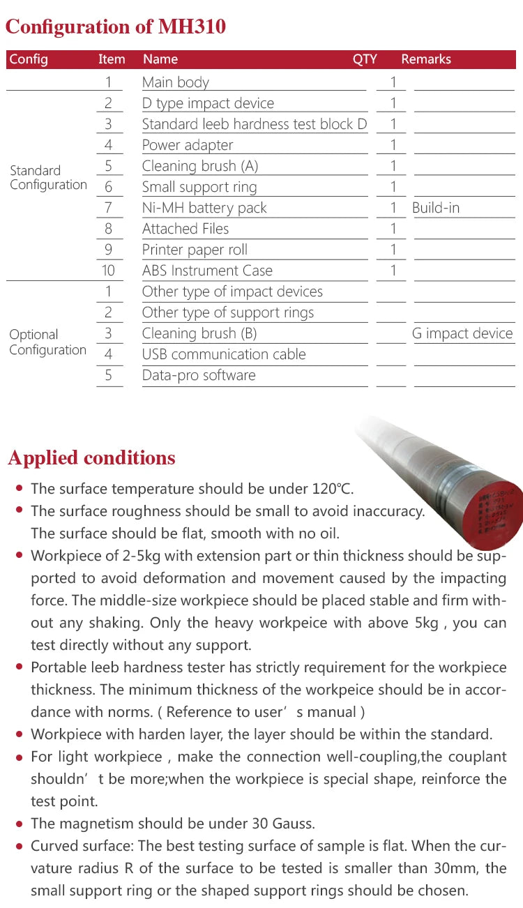 Hardness Tester - Mitech MH310