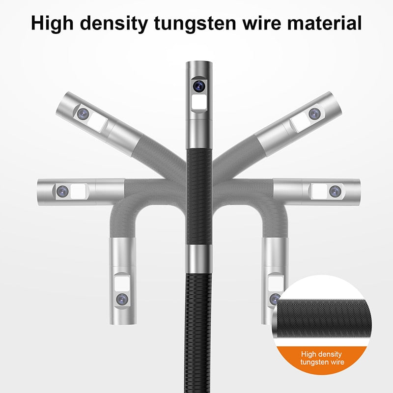 Borescope Inspection Camera - 1080P 5 " IPS LCD Steering Single or Dual Lens Borescope