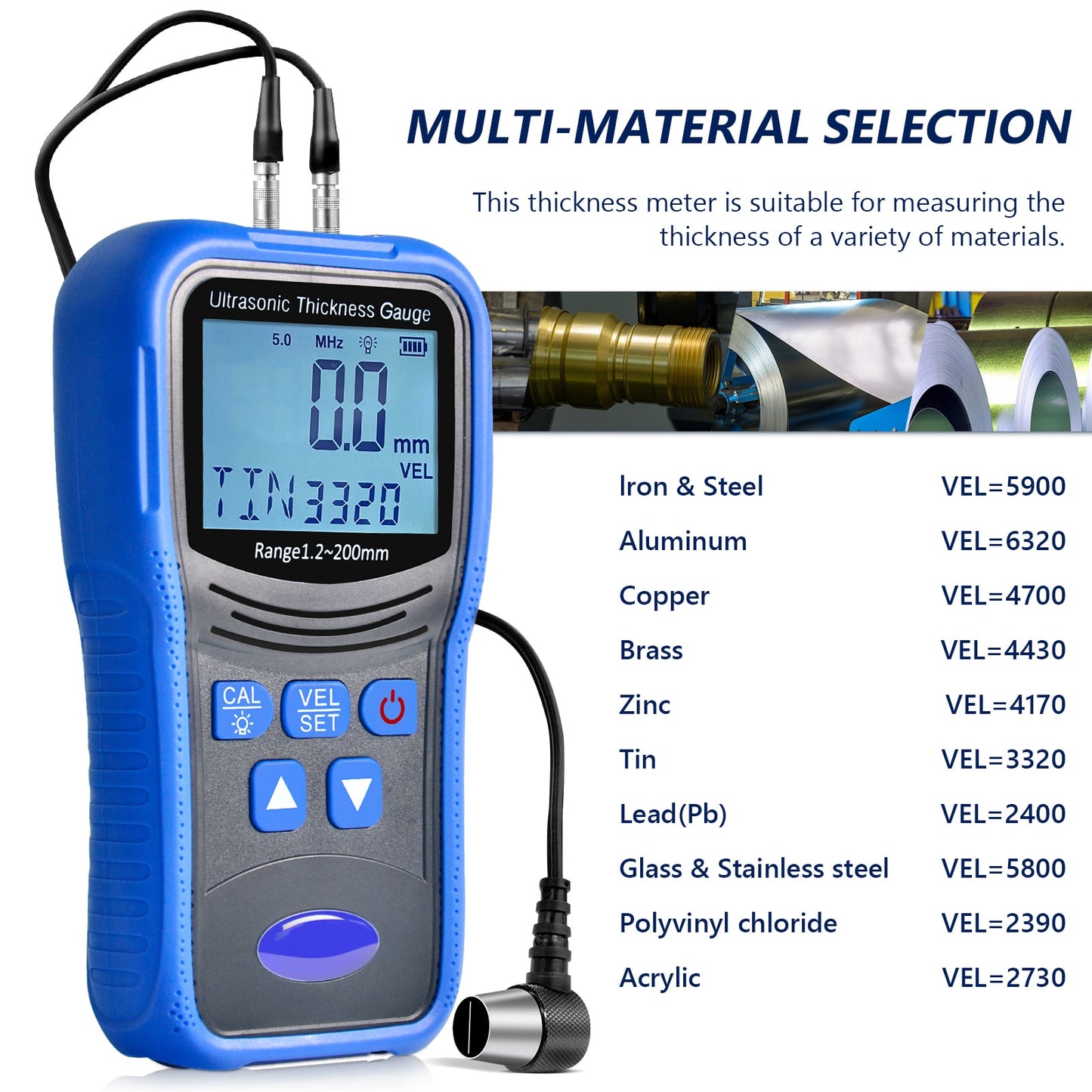 Ultrasonic Thickness Gauge - BT130D Digital New Model