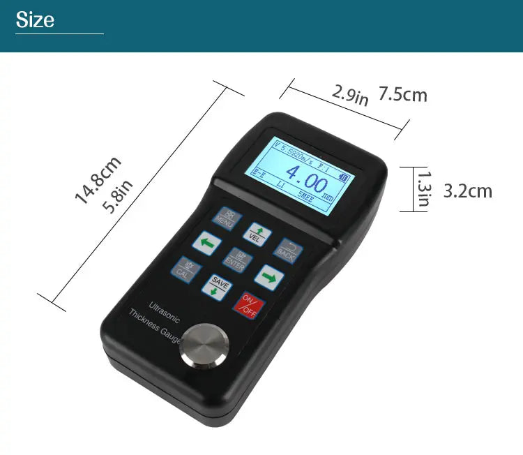 Ultrasonic Thickness Gauge - JIMTEC 5103 Through Coating Digital Thickness Meter