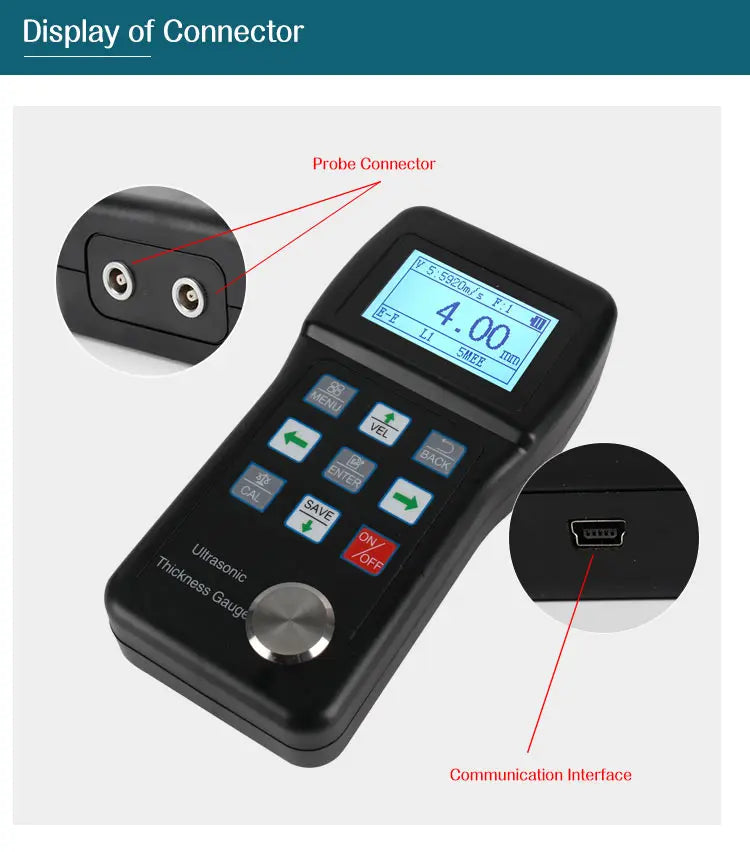 Ultrasonic Thickness Gauge - JIMTEC 5103 Through Coating Digital Thickness Meter