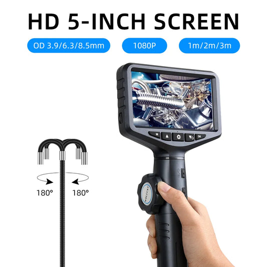 Borescope - WDL 5-inch IPS Color Screen Two-Way Lens