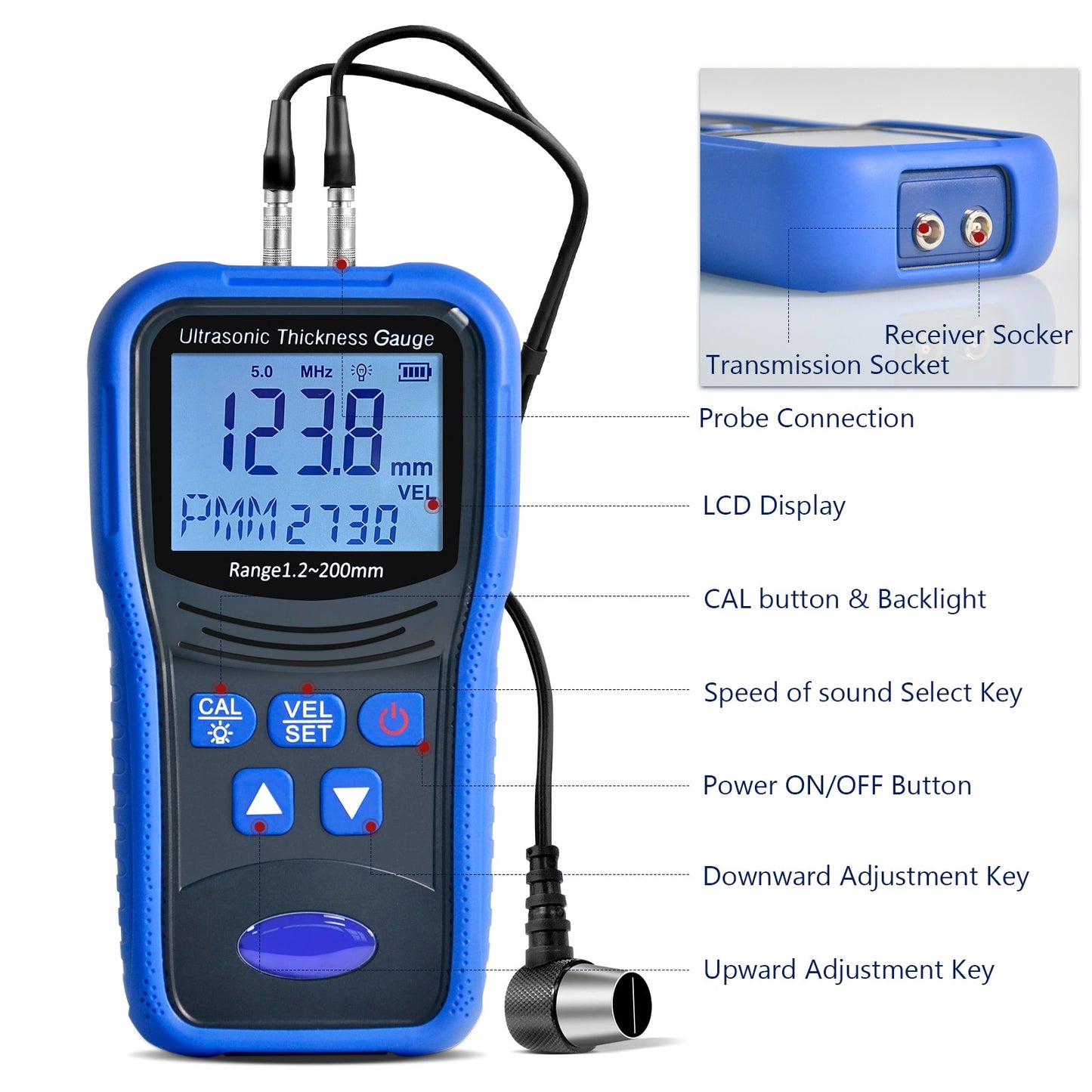 Ultrasonic Thickness Gauge - BT130D Digital New Model