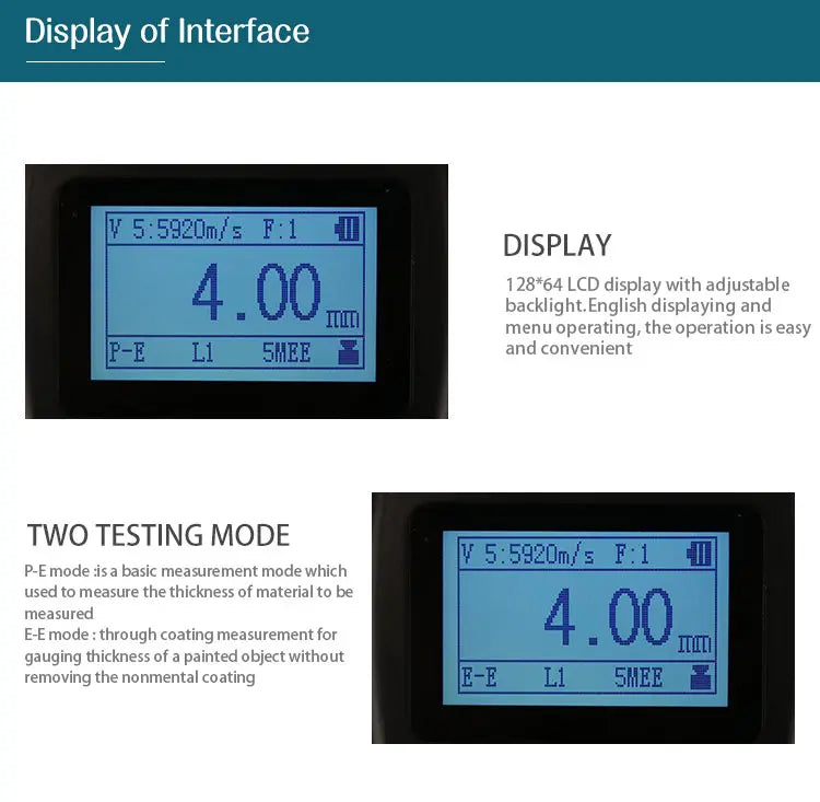 Ultrasonic Thickness Gauge - JIMTEC 5103 Through Coating Digital Thickness Meter