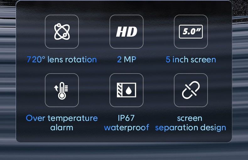 Borescope Inspection Camera - Articulating 4 -Way 360° Steerable Probe With LED