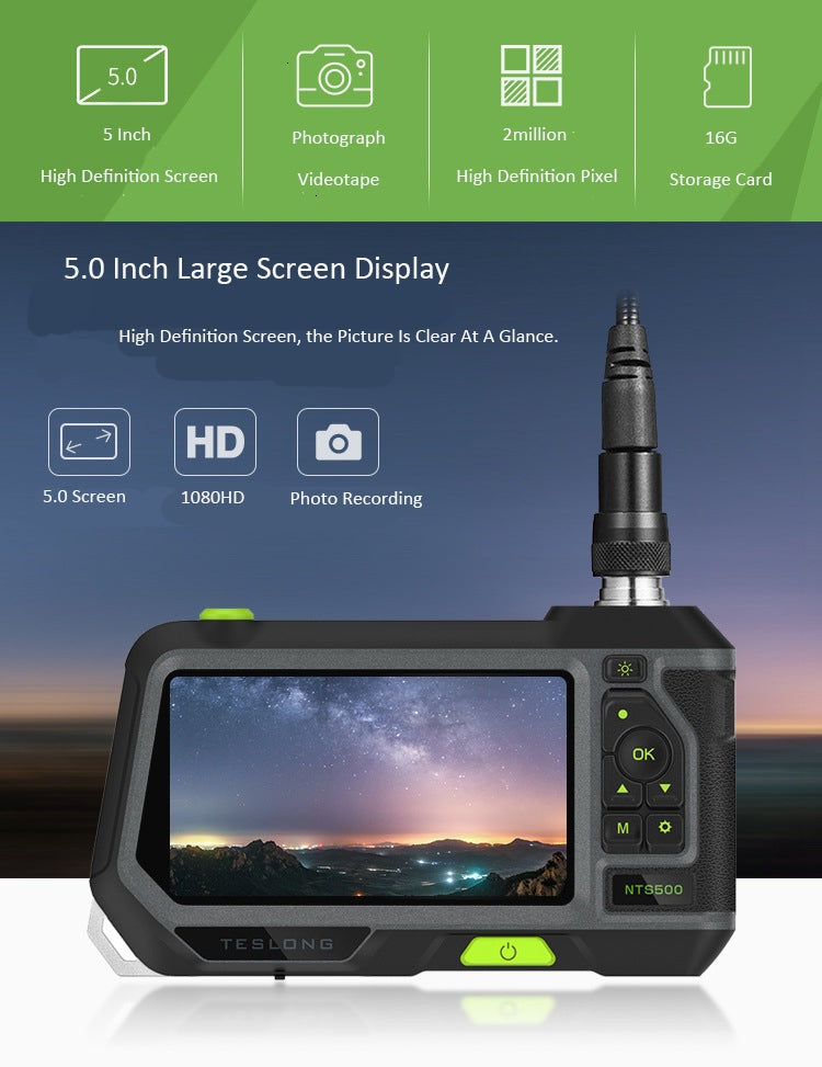 Borescope Inspection Camera - Teslong NTS500 5in LCD Monitor