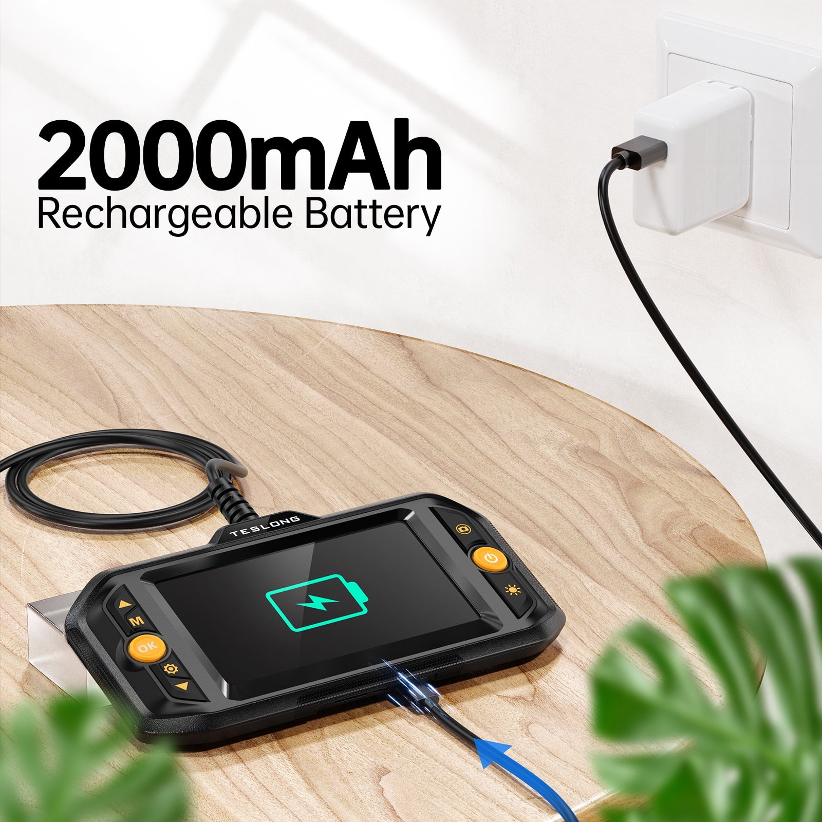 Borescope Inspection Camera - Teslong 4.3in HD Snake Inspection Camera - 5m length