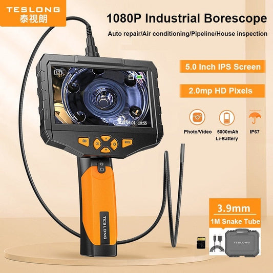 Borescope Inspection Camera - TESLONG NTS300 2.0MP 5.0" LCD Monitor