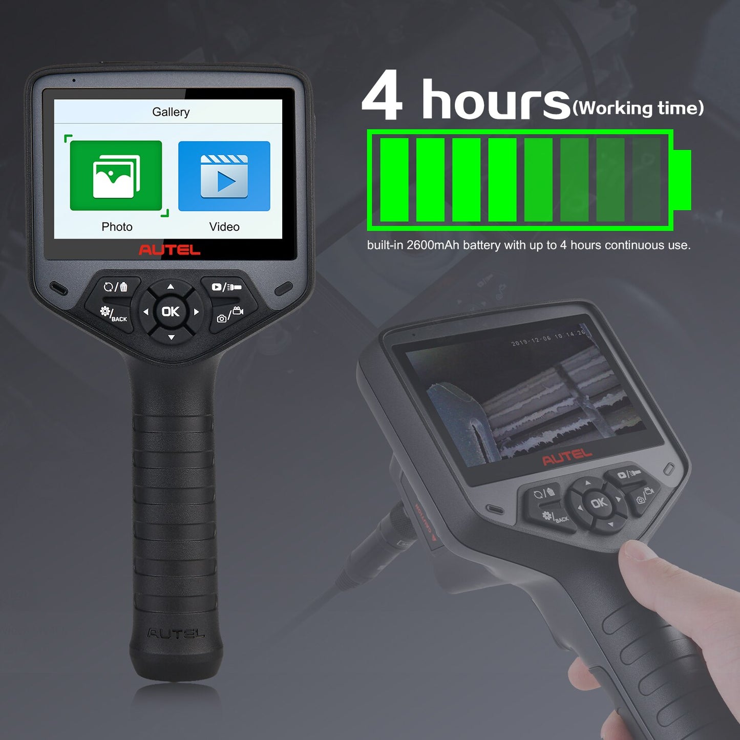 Borescope Inspection Camera - Autel MaxiVideo MV480 4.1" Digital Videoscope Dual Lens