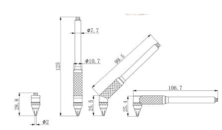 Delay Line Pencil Probe - Straight or Angled