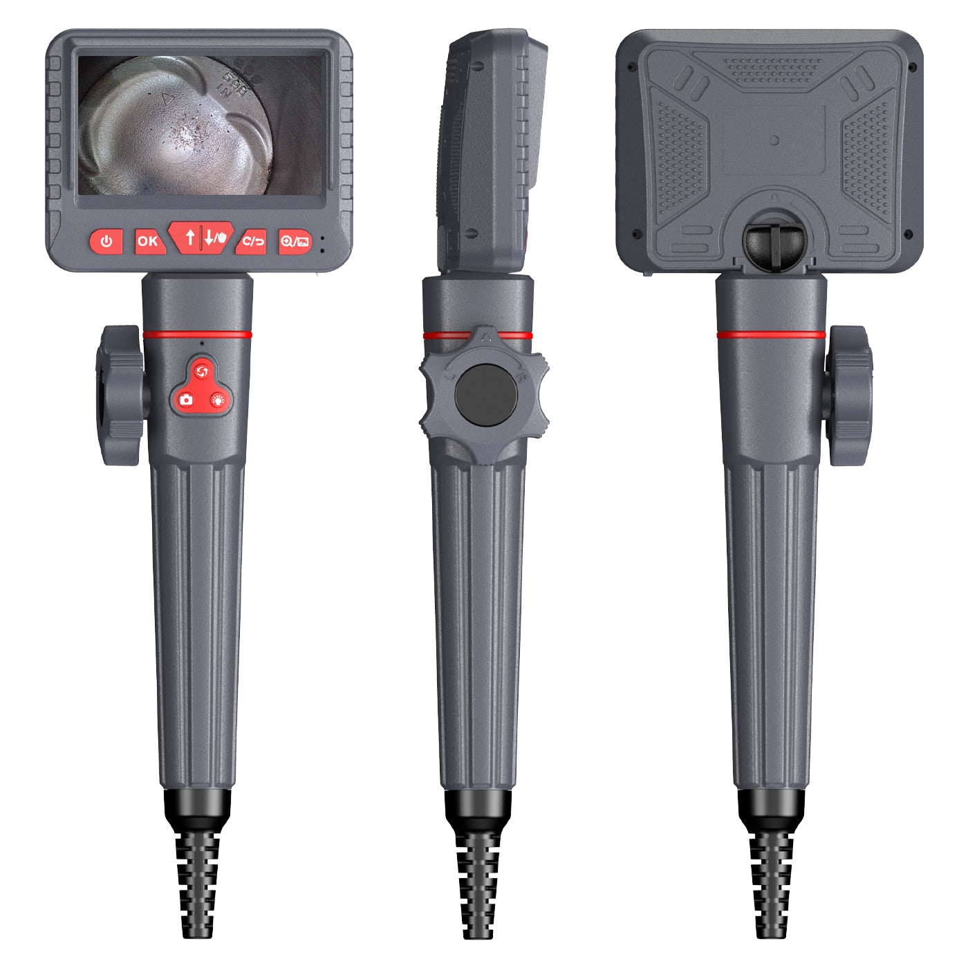Borescope Inspection Camera - 4.3" Screen with 2 Way 180 Degree 6mm or 8mm waterproof probe