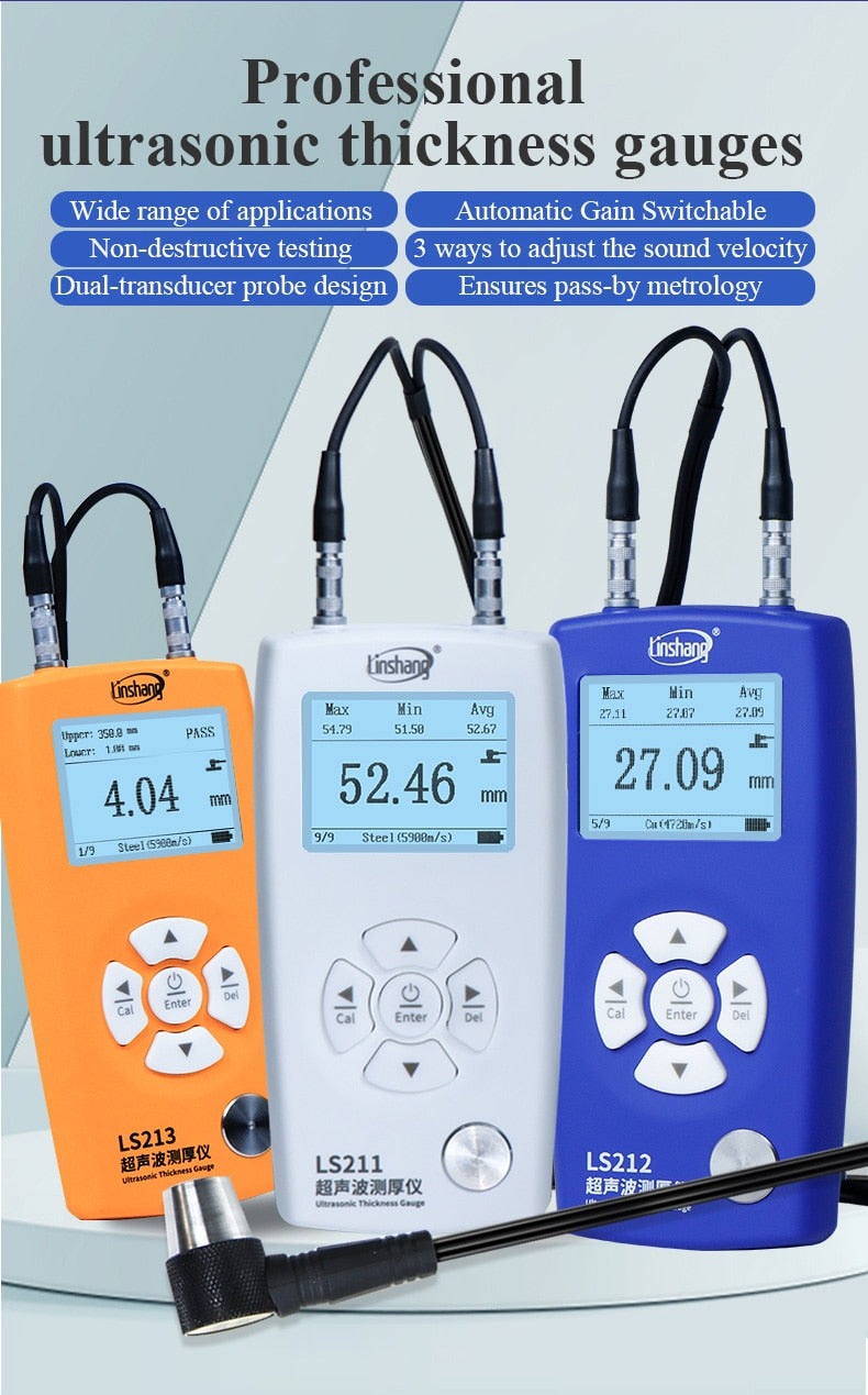 Ultrasonic Thickness Gauge - LS211 Range