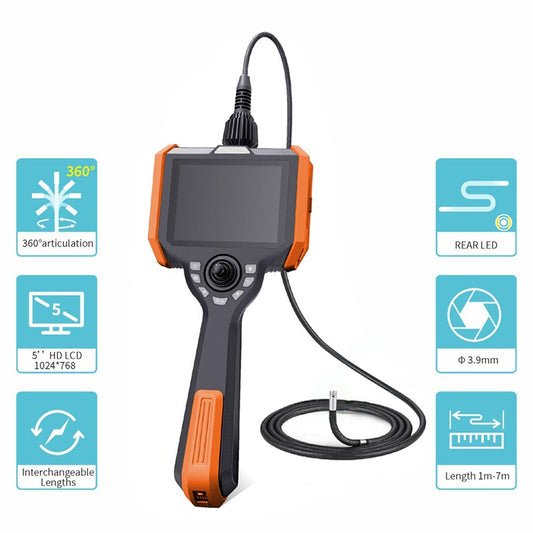 Borescope Inspection Camera - WS-G Series Articulating Probe With 5in LCD