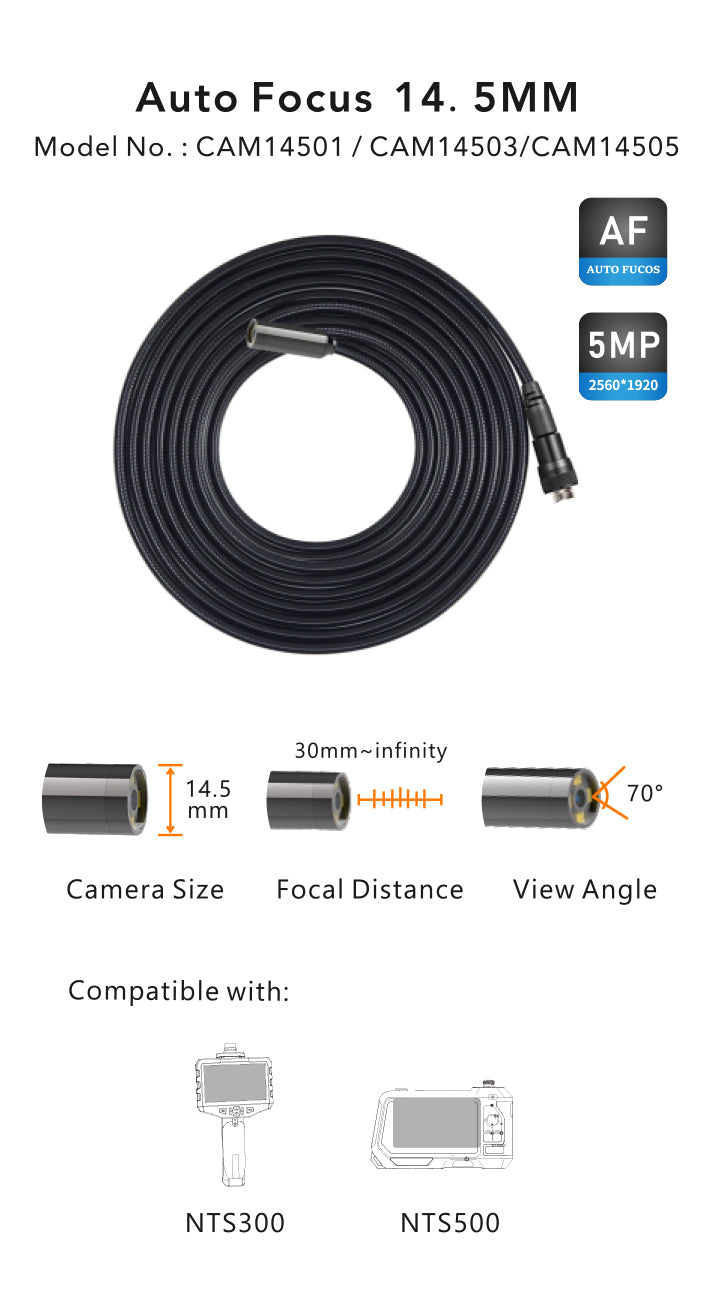 Borescope Inspection Camera - Teslong NTS500 5in LCD Monitor