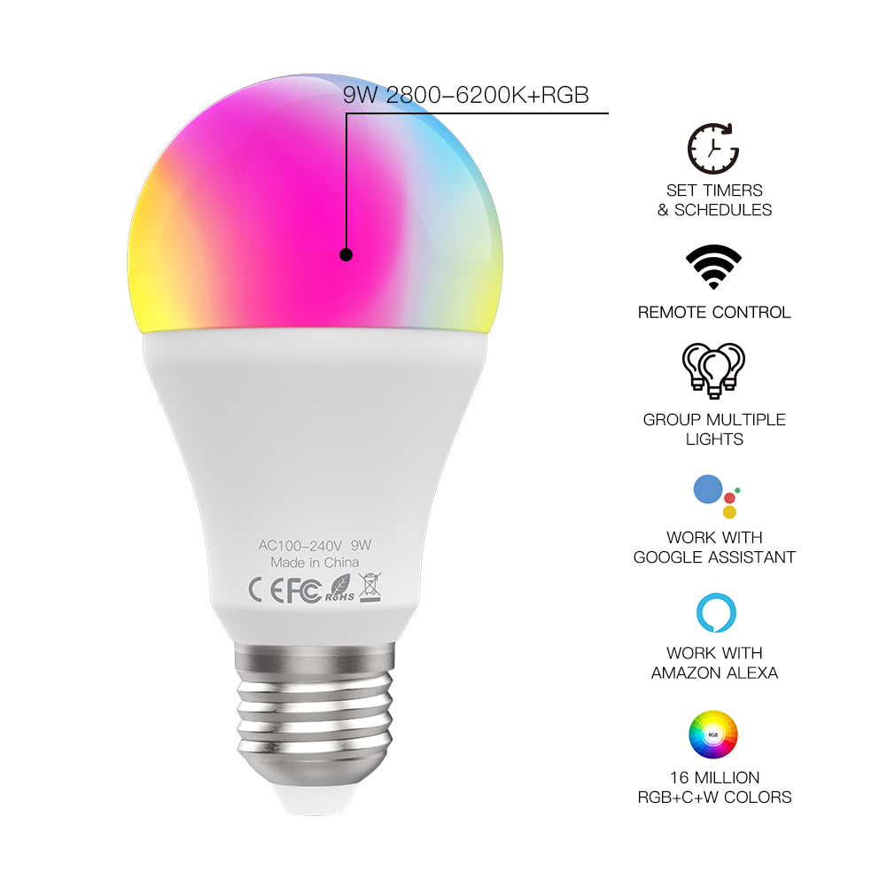 Moes Smart WiFi LED Dimmable 9w Bulb