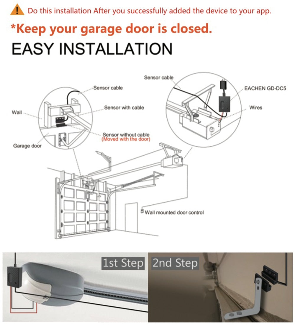 Smart WiFi Home Garage Door Opener