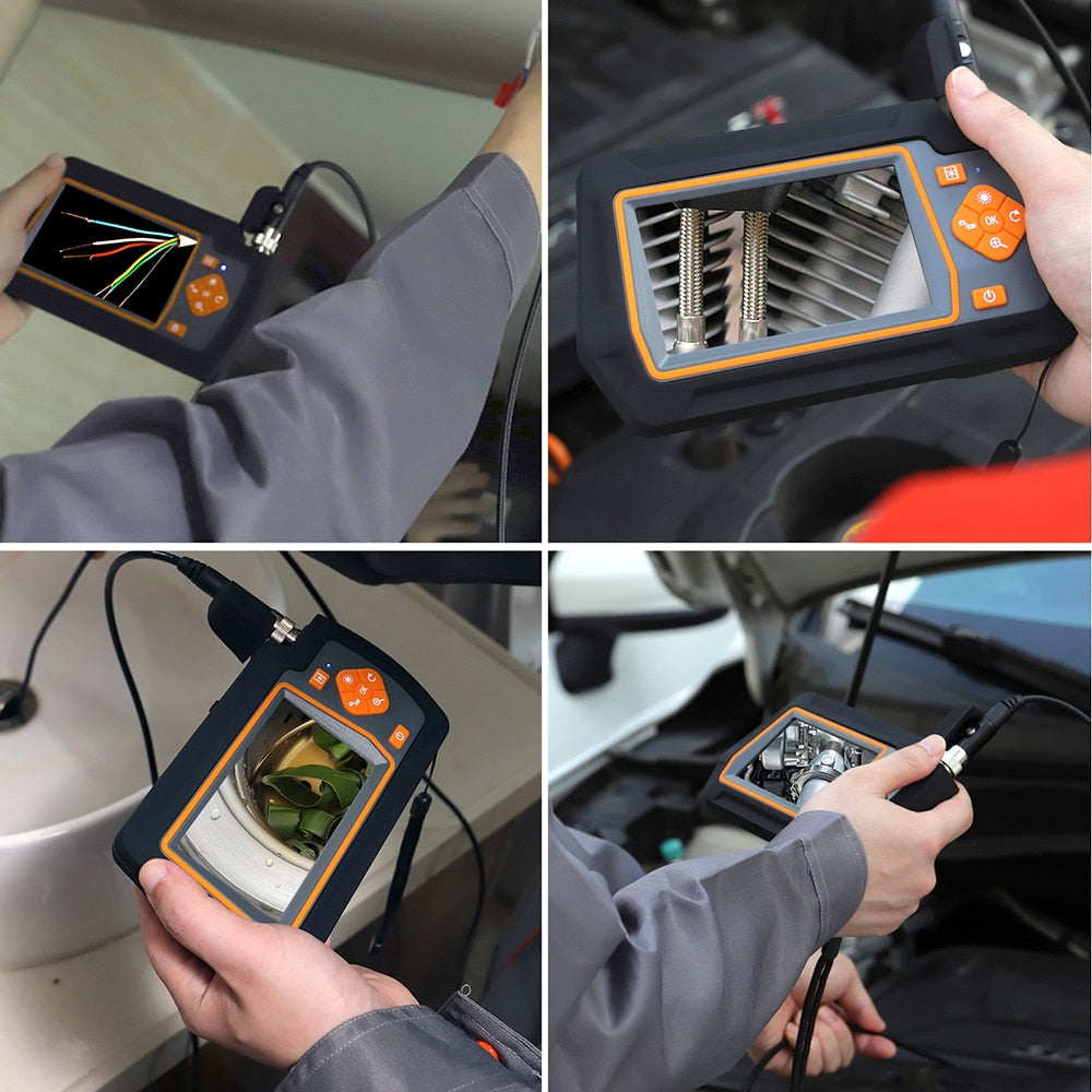 Borescope Inspection Camera - 4.3 Inch IPS Screen with 1m 5.5mm Dual-lens