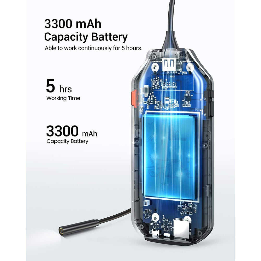 Borescope Inspection Camera - 4.5 INCH IPS SCREEN 2MP or 5MP WITH SINGLE or DUAL-LENS Probe 5m