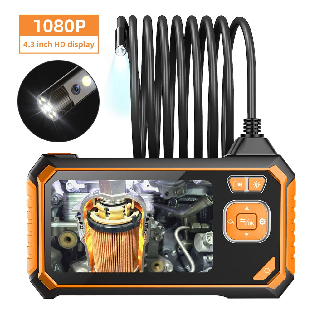 Borescope Inspection Camera - 4.3 INCH IPS SCREEN WITH 8.0 MM SINGLE or DUAL-LENS