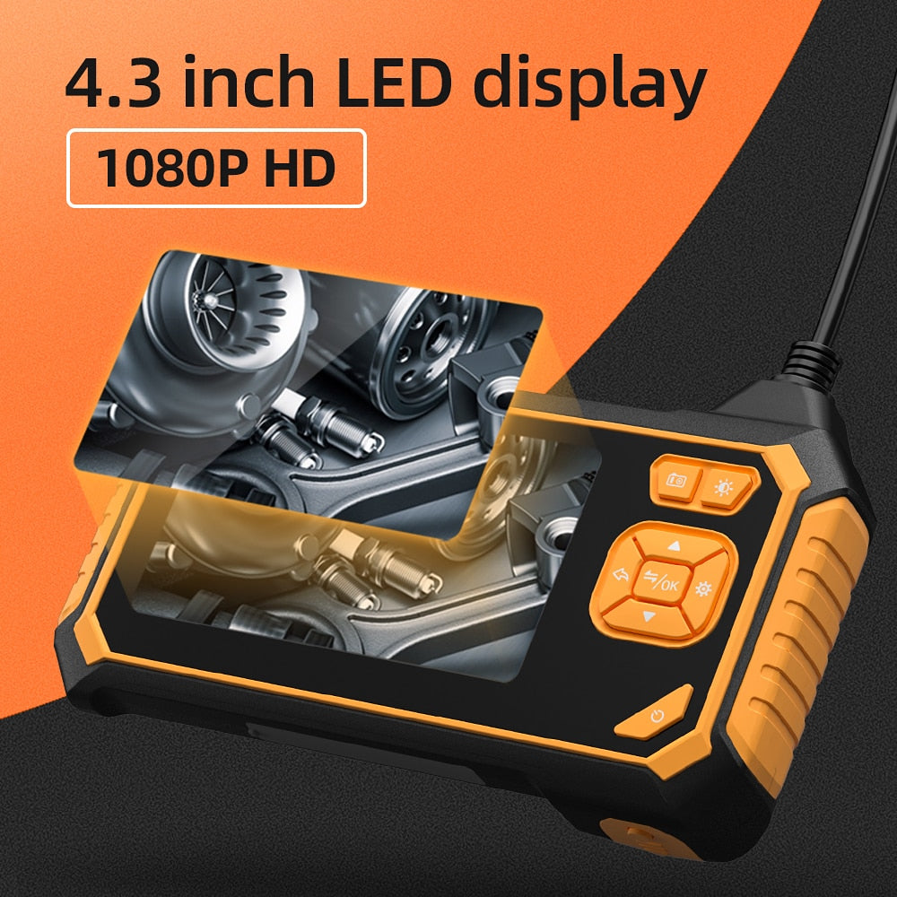 Borescope Inspection Camera - 4.3 INCH IPS SCREEN WITH 8.0 MM SINGLE or DUAL-LENS