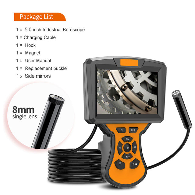 Borescope Inspection Camera - 8mm Single or Dual Lens with 5" Screen