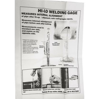 Welding Gauge - HI-LO Internal Welding Gauge Internal Allignment Inspection Tool
