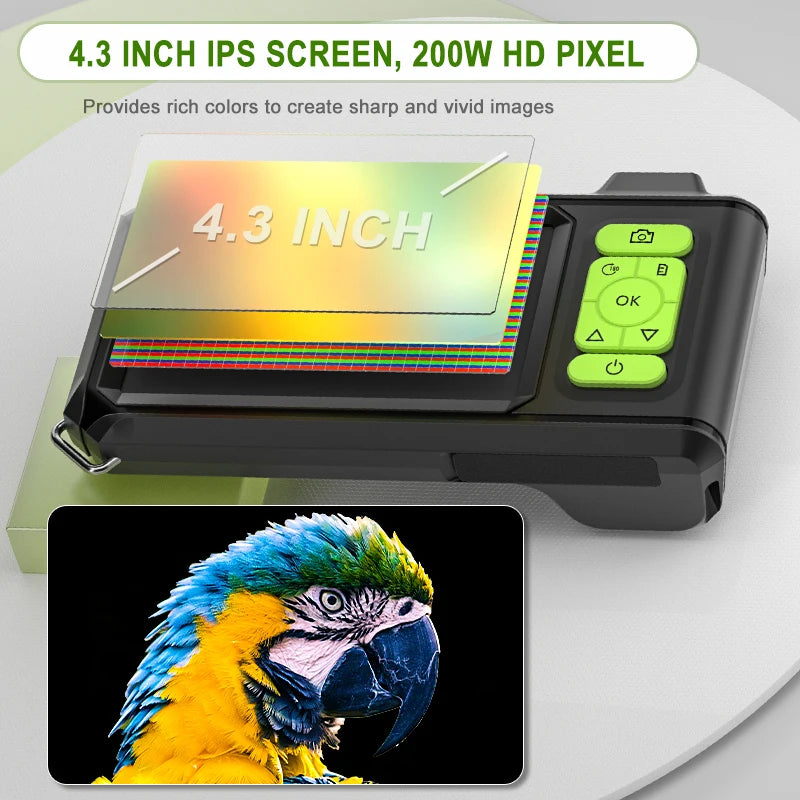 Borescope - 4.3 Inch IPS Screen, USB Waterproof Rigid HD1080P Camera