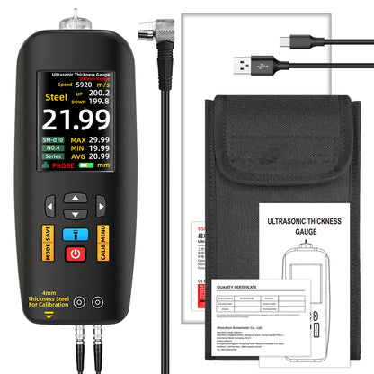 BSIDE T7 Digital Ultrasonic Thickness Gauge - 1-300mm 0.01mm Resolution