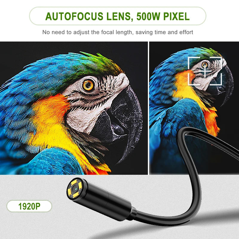 Borescope - 4.3 Inch IPS Screen, USB Waterproof Rigid HD1080P Camera