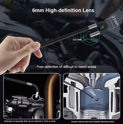 Borescope - 7-inch Screen Steering 6mm 1.6m length