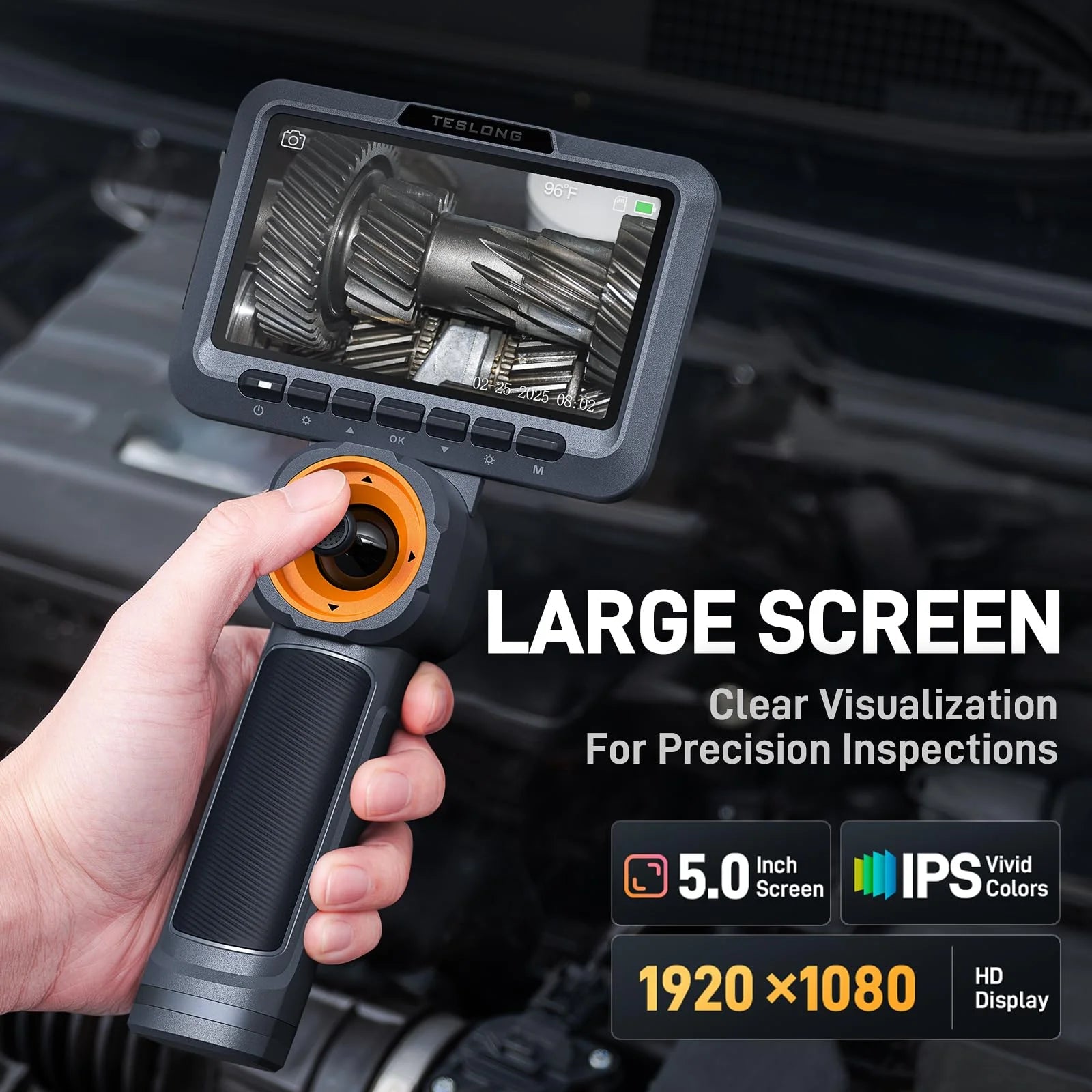 Borescope - Industrial Inspection Camera 6.5mm Dual Lens 4-Way Joystick Articulation
