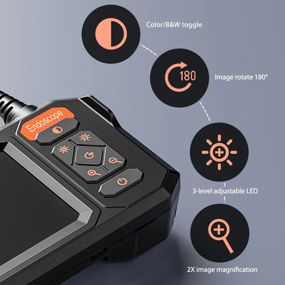 Borescope - 4.3'' IPS Screen Borescope 1080P Camera with 8MM Probe