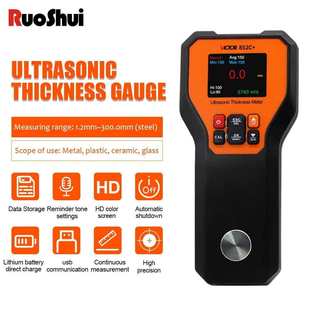 Ultrasonic Thickness Gauge - VICTOR 852C High Accuracy Non-Destructive Tester