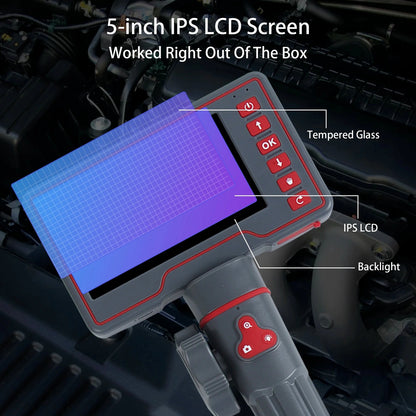 Borescope - 5in HD 1080P Screen, 180 degree Steering 6MM/8.0MM Probe Options