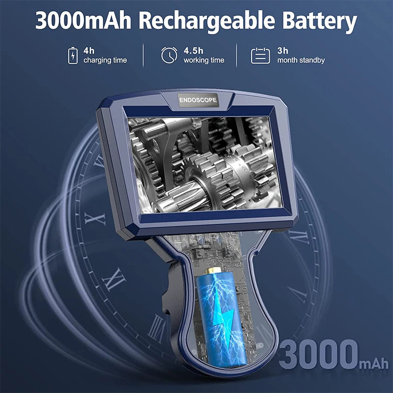 Borescope - 360°rotating Dual 8.0mm Lens Industrial Camera