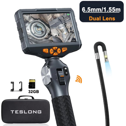 Borescope - TESLONG TD500 Articulating Probe - 5 Inch Monitor with WIFI