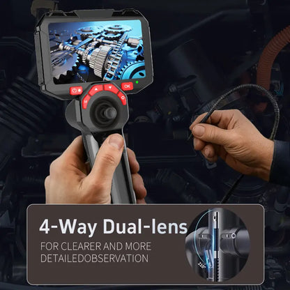 Borescope - TT40 Articulating Borescope 1080P 4.5 Inch IPS Four Way 720° Steering Endoscope Camera