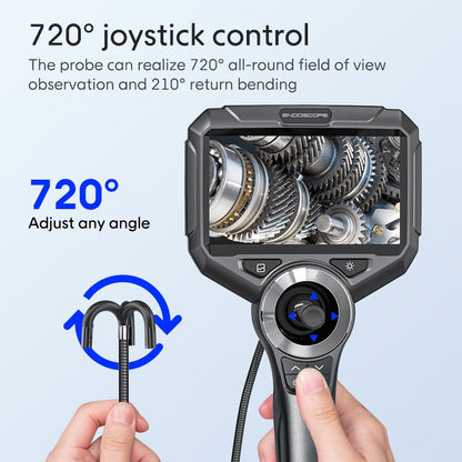 Borescope Inspection Camera - Articulating 4 -Way 360° Steerable Probe With LED