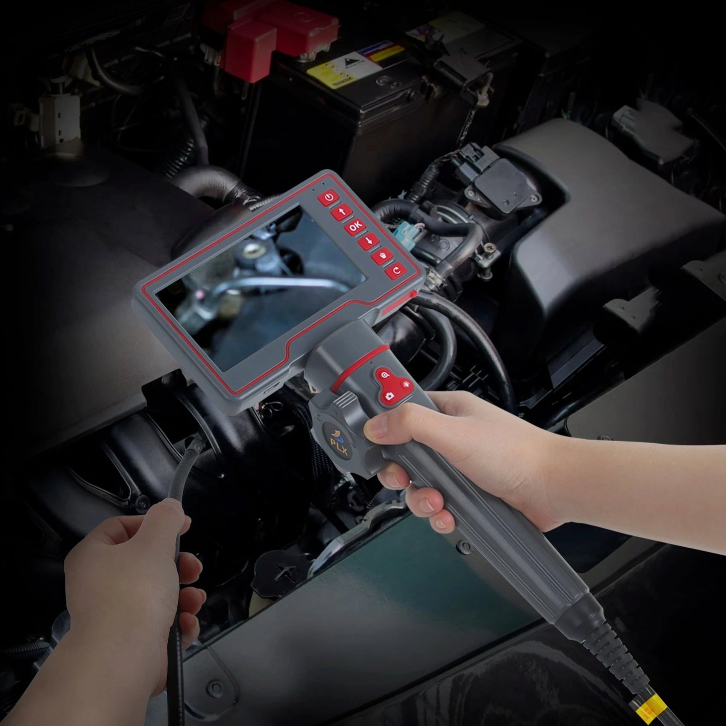 Borescope - 5in HD 1080P Screen, 180 degree Steering 6MM/8.0MM Probe Options