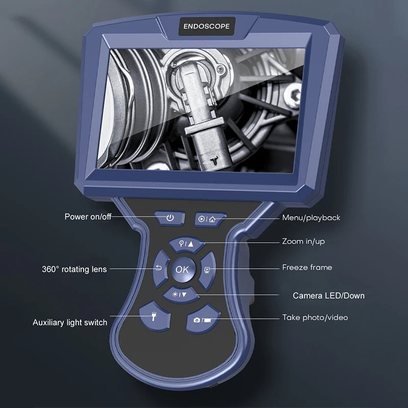 Borescope - 360°rotating Dual 8.0mm Lens Industrial Camera