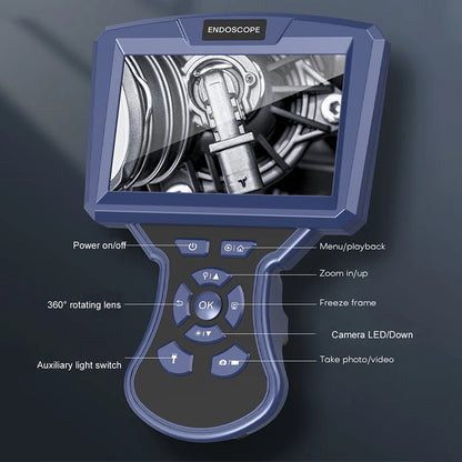 Borescope - 360°rotating Dual 8.0mm Lens Industrial Camera