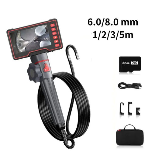 Borescope - 5in HD 1080P Screen, 180 degree Steering 6MM/8.0MM Probe Options