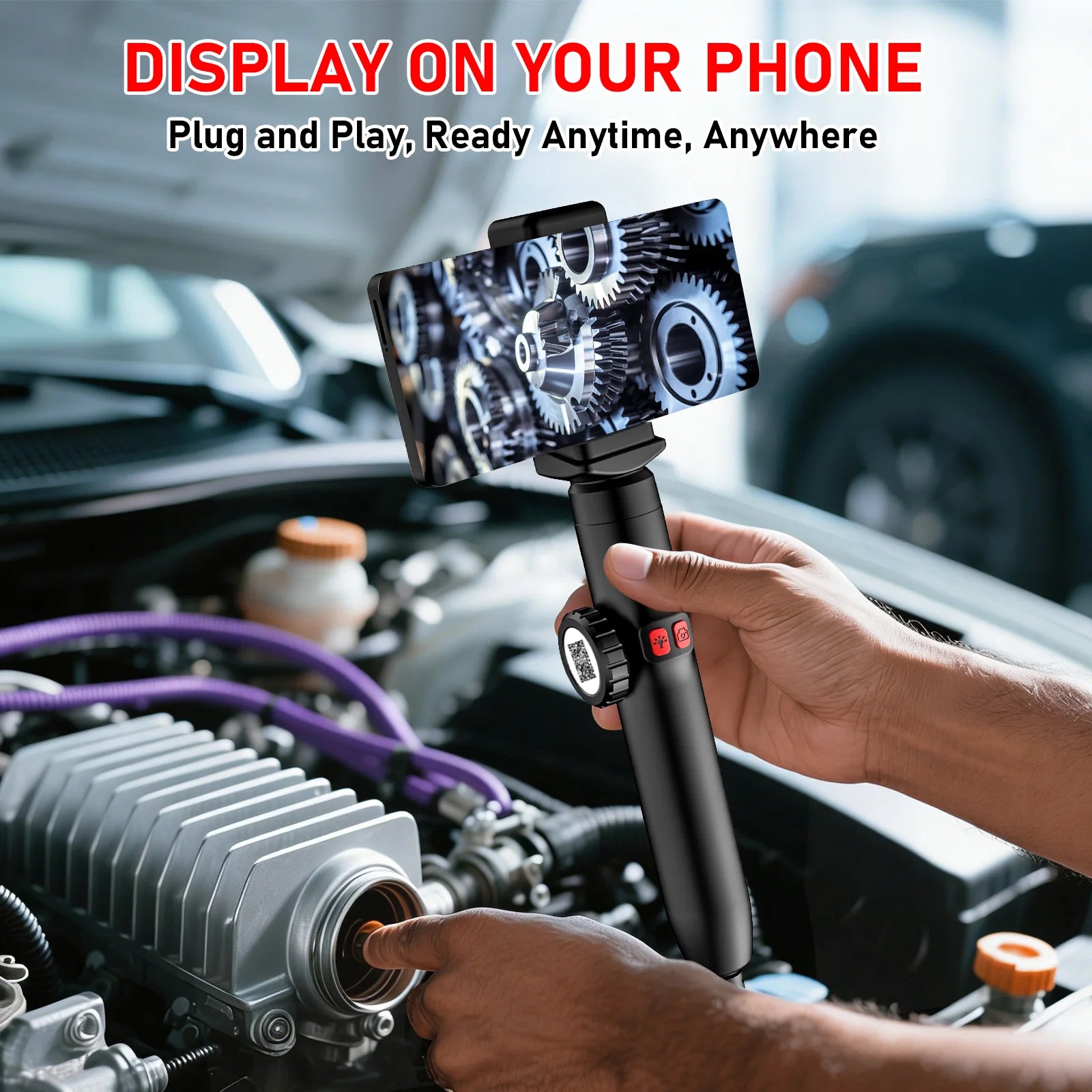 Borescope - 5 Inch Screen, 3.9/6.0/8.0mm Camera, HD 1080P with LED