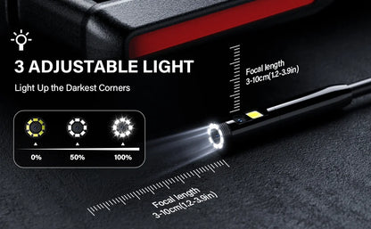 Borescope - 5‘’ IPS Screen Portable 8MM HD1080P New Upgraded Model