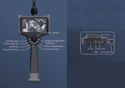 Borescope Inspection Camera - VS-GP Series Articulating Probe With 6in 1080P Touchscreen LCD