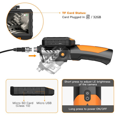 Borescope Inspection Camera - TESLONG NTS300 2.0MP 5.0" LCD Monitor