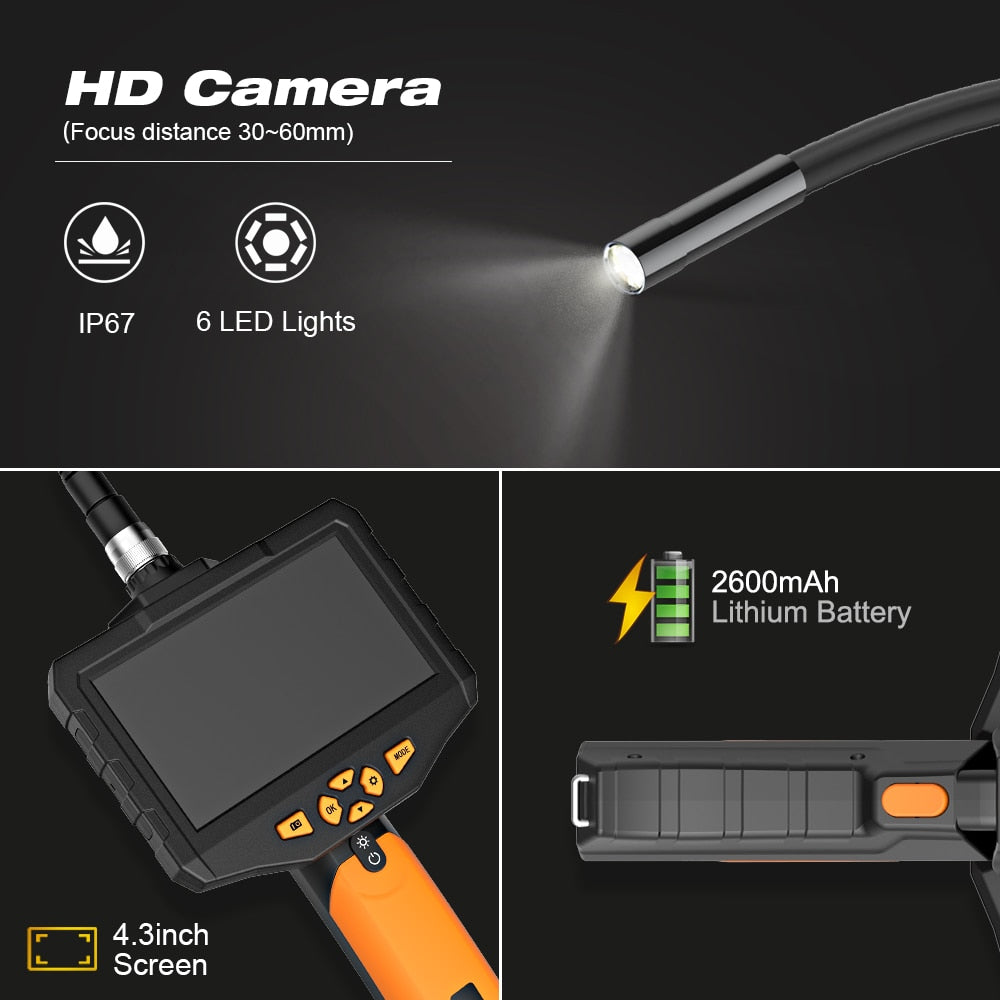 Borescope Inspection Camera - TESLONG NTS300 2.0MP 5.0" LCD Monitor