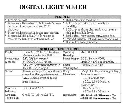 Light Meter - White Light