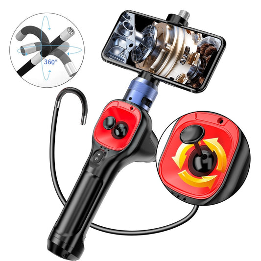 Borescope Inspection Camera - 4 -Way 360° Articulating 6.2mm Probe With LED For iPhone Android PC